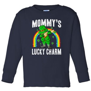 Mommy's Lucky Charm St Patricks Day Leprechaun Toddler Long Sleeve Shirt