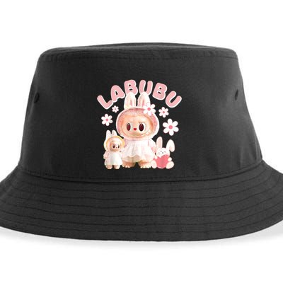 Meme Labubu Cute Labubu The Monsters Pin.K Gift Sustainable Bucket Hat