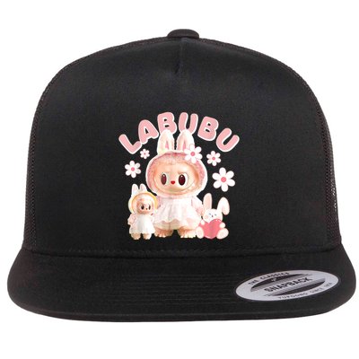 Meme Labubu Cute Labubu The Monsters Pin.K Gift Flatbill Hat
