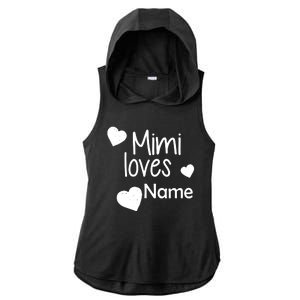 Mimi Loves Custom Text Personalize Name Ladies PosiCharge Tri-Blend Wicking Draft Hoodie Tank