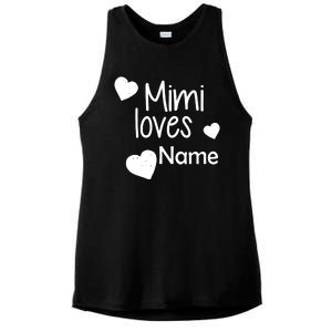 Mimi Loves Custom Text Personalize Name Ladies PosiCharge Tri-Blend Wicking Tank