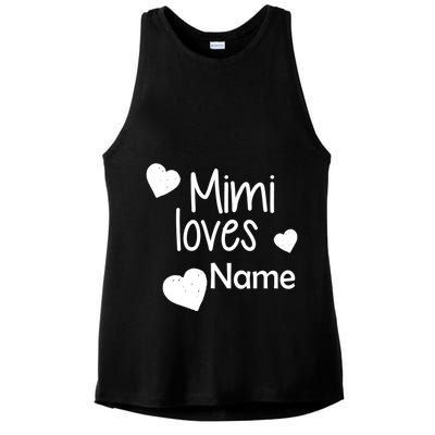 Mimi Loves Custom Text Personalize Name Ladies PosiCharge Tri-Blend Wicking Tank