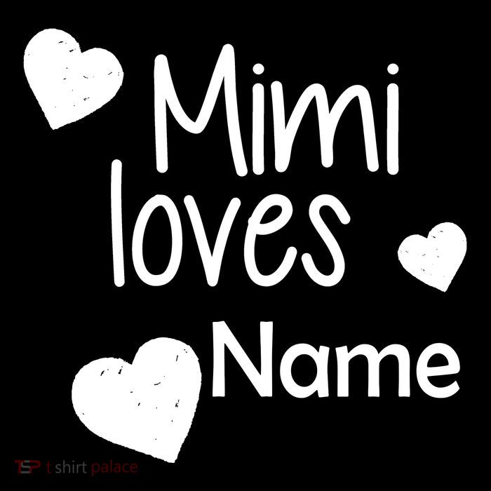Mimi Loves Custom Text Personalize Name USA-Made Doggie Bandana