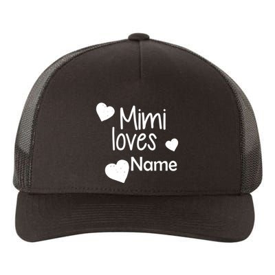 Mimi Loves Custom Text Personalize Name Yupoong Adult 5-Panel Trucker Hat
