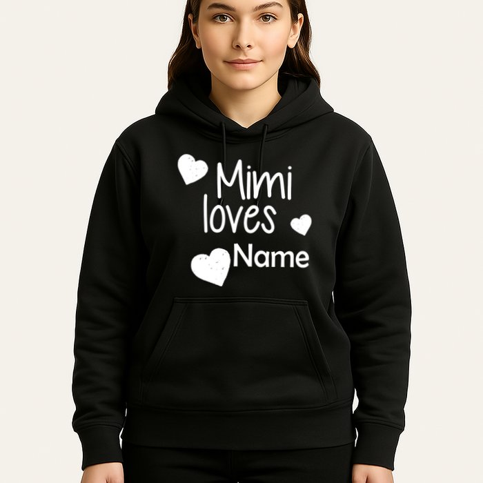 Mimi Loves Custom Text Personalize Name Hoodie