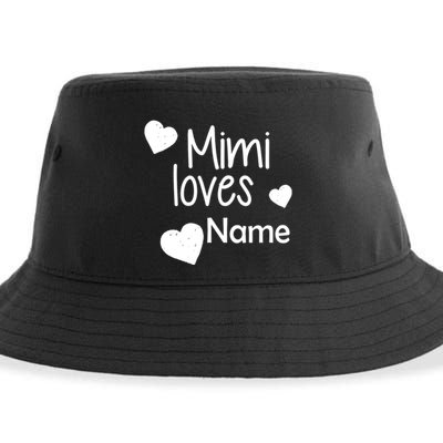 Mimi Loves Custom Text Personalize Name Sustainable Bucket Hat
