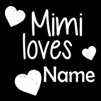 Mimi Loves Custom Text Personalize Name 7-Panel Snapback Hat
