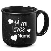 Mimi Loves Custom Text Personalize Name 15oz Campfire Ceramic Mug