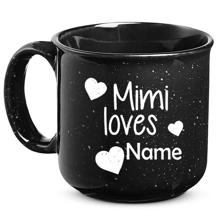 Mimi Loves Custom Text Personalize Name 15oz Campfire Ceramic Mug