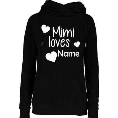 Mimi Loves Custom Text Personalize Name Womens Funnel Neck Pullover Hood