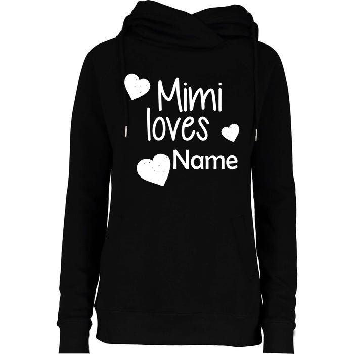 Mimi Loves Custom Text Personalize Name Womens Funnel Neck Pullover Hood