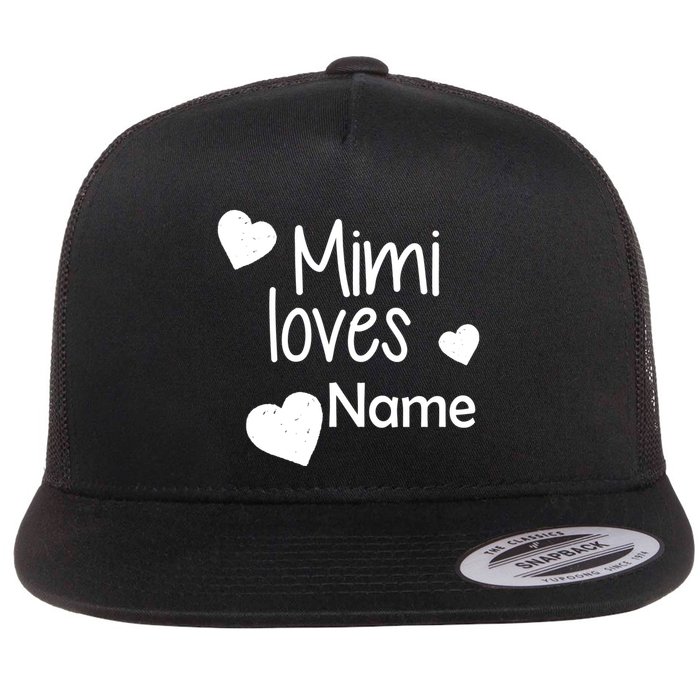 Mimi Loves Custom Text Personalize Name Flatbill Hat