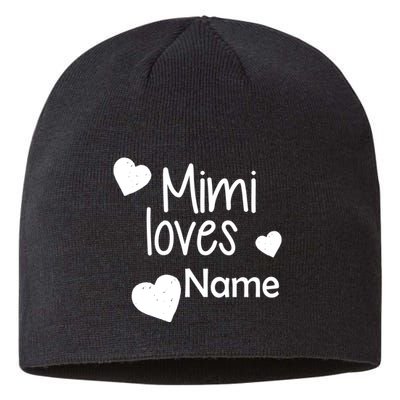 Mimi Loves Custom Text Personalize Name Sustainable Beanie