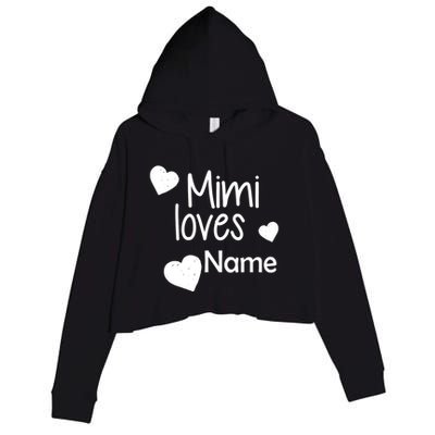 Mimi Loves Custom Text Personalize Name Crop Fleece Hoodie