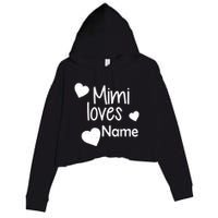Mimi Loves Custom Text Personalize Name Crop Fleece Hoodie