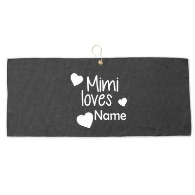 Mimi Loves Custom Text Personalize Name Large Microfiber Waffle Golf Towel