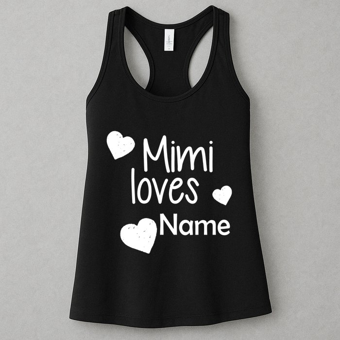 Mimi Loves Custom Text Personalize Name Womens Tank Top
