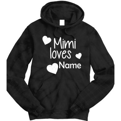 Mimi Loves Custom Text Personalize Name Tie Dye Hoodie