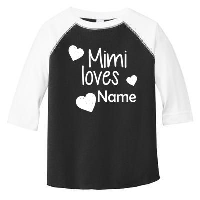 Mimi Loves Custom Text Personalize Name Toddler Fine Jersey T-Shirt