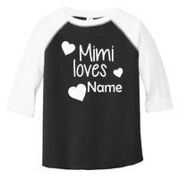 Mimi Loves Custom Text Personalize Name Toddler Fine Jersey T-Shirt