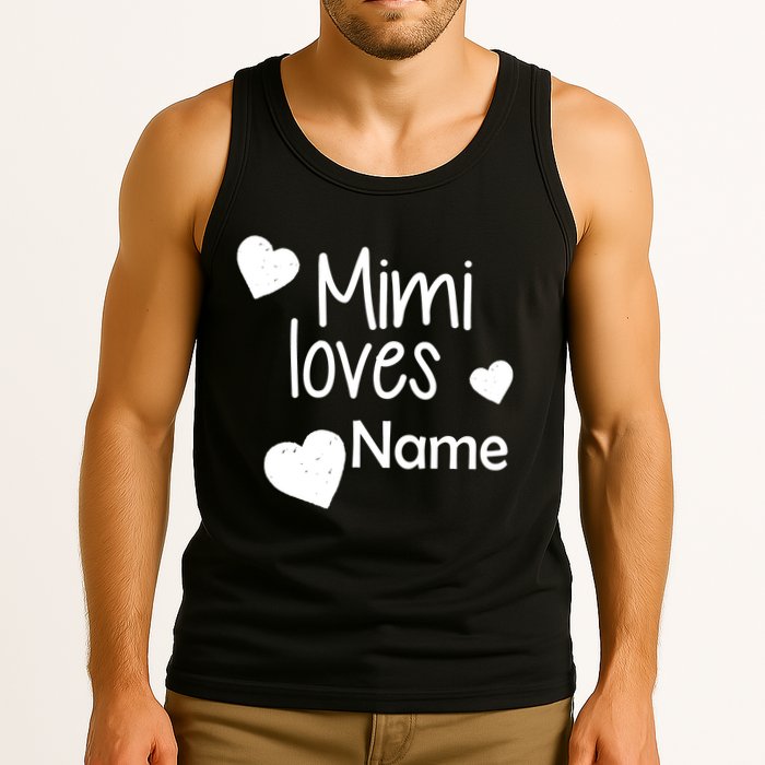 Mimi Loves Custom Text Personalize Name Tank Top