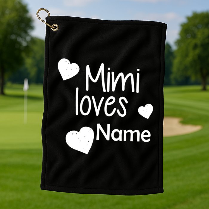 Mimi Loves Custom Text Personalize Name Golf Towel