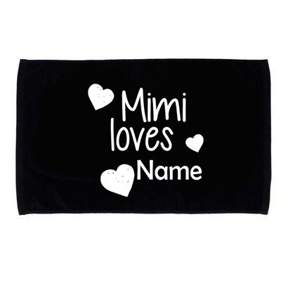 Mimi Loves Custom Text Personalize Name Microfiber Hand Towel