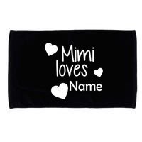 Mimi Loves Custom Text Personalize Name Microfiber Hand Towel