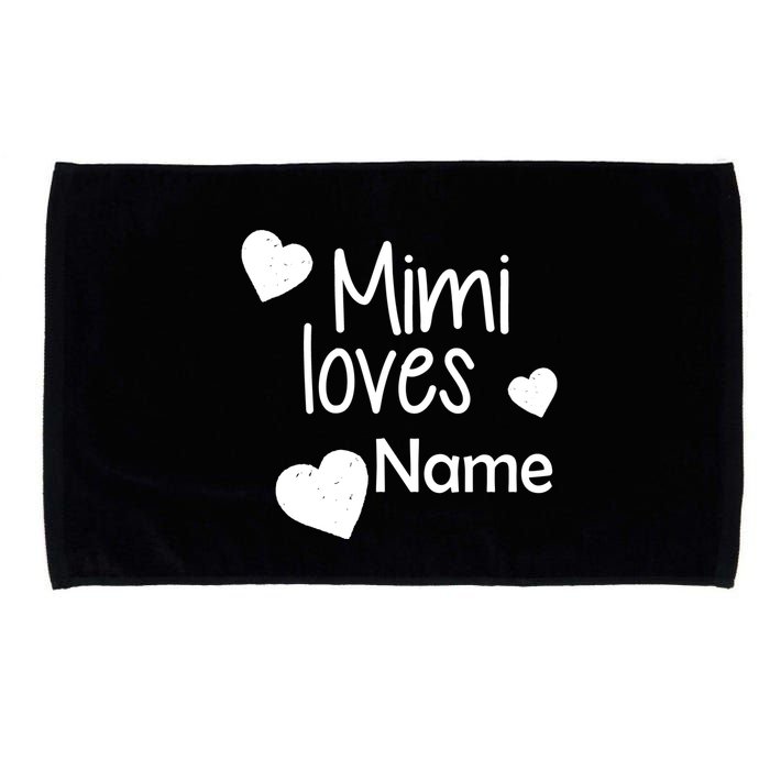 Mimi Loves Custom Text Personalize Name Microfiber Hand Towel