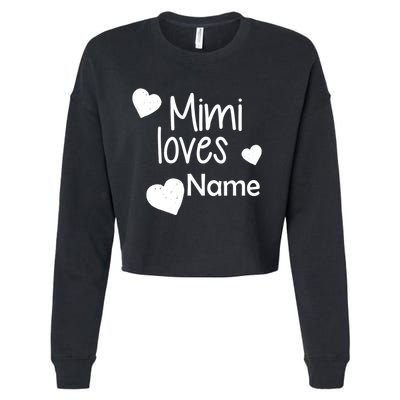 Mimi Loves Custom Text Personalize Name Cropped Pullover Crew