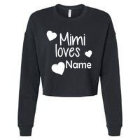 Mimi Loves Custom Text Personalize Name Cropped Pullover Crew