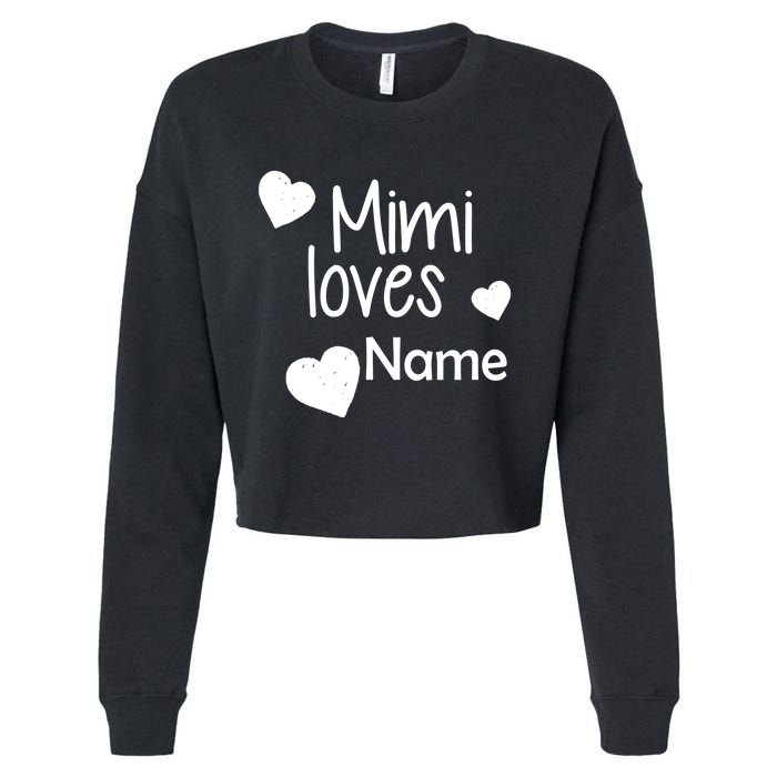 Mimi Loves Custom Text Personalize Name Cropped Pullover Crew