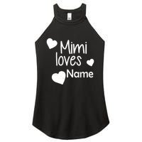 Mimi Loves Custom Text Personalize Name Women's Perfect Tri Rocker Tank