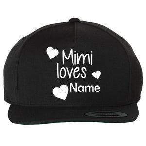 Mimi Loves Custom Text Personalize Name Wool Snapback Cap