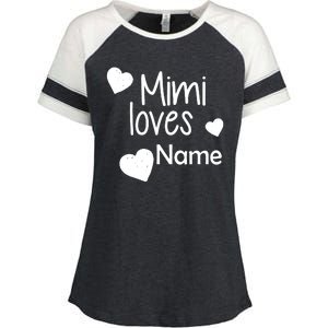 Mimi Loves Custom Text Personalize Name Enza Ladies Jersey Colorblock Tee