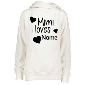 Mimi Loves Custom Text Personalize Name Womens Funnel Neck Pullover Hood