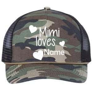 Mimi Loves Custom Text Personalize Name Retro Rope Trucker Hat Cap