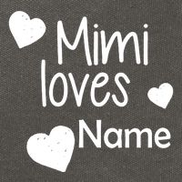 Mimi Loves Custom Text Personalize Name Cotton Canvas Backpack