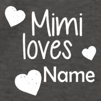 Mimi Loves Custom Text Personalize Name Vector Backpack