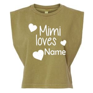 Mimi Loves Custom Text Personalize Name Garment-Dyed Women's Muscle Tee