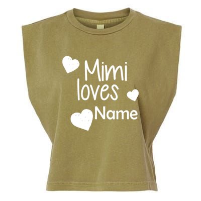 Mimi Loves Custom Text Personalize Name Garment-Dyed Women's Muscle Tee
