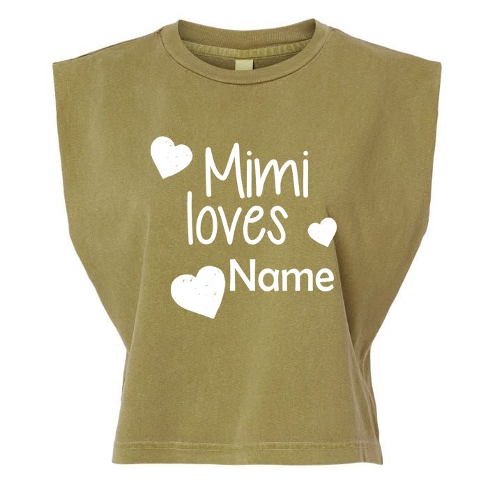 Mimi Loves Custom Text Personalize Name Garment-Dyed Women's Muscle Tee