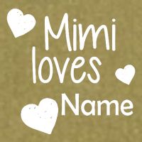Mimi Loves Custom Text Personalize Name Garment-Dyed Women's Muscle Tee
