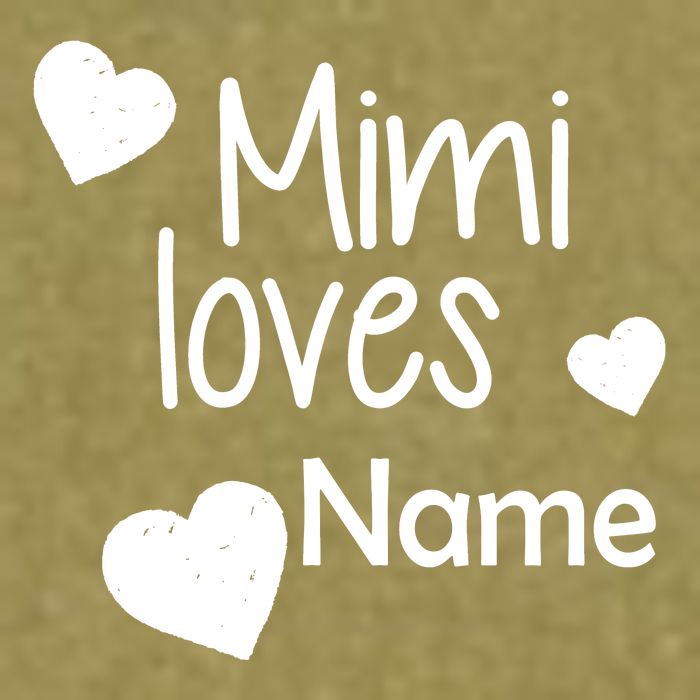 Mimi Loves Custom Text Personalize Name Garment-Dyed Women's Muscle Tee