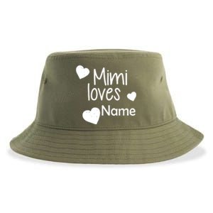 Mimi Loves Custom Text Personalize Name Sustainable Bucket Hat