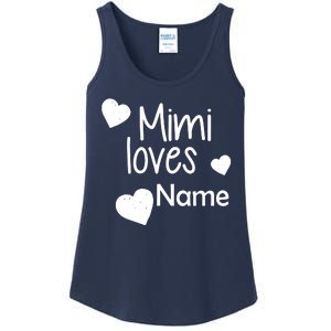 Mimi Loves Custom Text Personalize Name Ladies Essential Tank