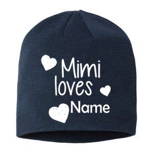 Mimi Loves Custom Text Personalize Name Sustainable Beanie