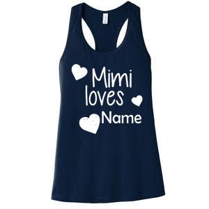 Mimi Loves Custom Text Personalize Name Women's Racerback Tank