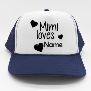 Mimi Loves Custom Text Personalize Name Trucker Hat