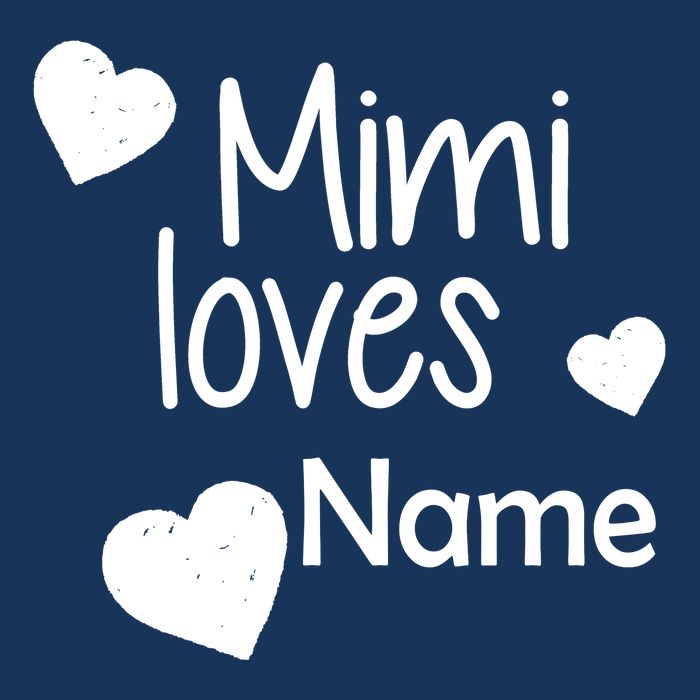 Mimi Loves Custom Text Personalize Name Infant Baby Jersey Bodysuit